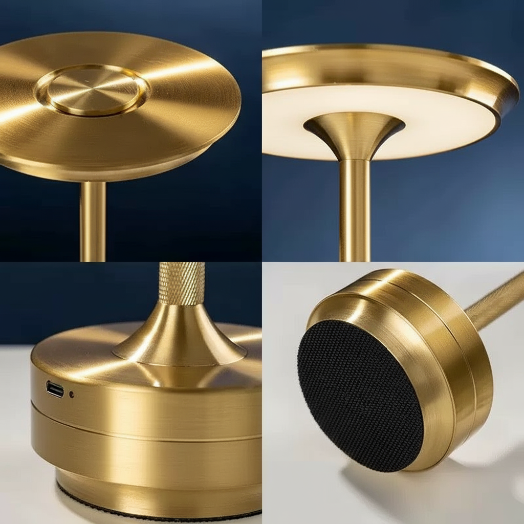 ClarityGlow DeLuxe | Wireless LED Table Lamp